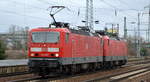 Lokzug der Netzwerkbahn Sachsen GmbH, Dresden mit der angemieteten  143 827   (NVR-Nummer   91 80 6143 827-4 D-DB ) mit  143 283-0  (NVR-Nummer   91 80 6143 283-0 D-DB ) am Haken am 10.03.20 Bf.