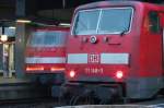 111 121-8 mit RE4 von Aachen nach Dortmund & 111 148-3 mit RE3 von Düsseldorf nach Dortmund in Düsseldorf HBF am 22.03.2008