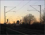 Abendstimmung an der S-Bahnstrecke nach Schorndorf bei Endersbach.