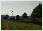 233 206 mit Kohleleerpendel auf dem Weg nach Horka beim Abzweig Srichen, 24.09.2010