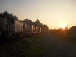662413,662454 und 662424 beim herbstlichen Sonnenuntergang in Raeren.