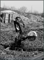 Dieser mechanische Weichensteller mit der Nr.242 ist nun auch Geschichte.