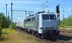 Railadventure mit  111 215-0  (NVR.:  9180 6 111 215-0 D-RADVE ) mit der Überführung eines neuen Alstom Typ ICNG-B (Intercity Nieuwe Generatie - België) Nr.