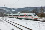 DB ICE 412 212  UEFA EURO 2024  als ICE859 nach Berlin in Wuppertal, Januar 2024.