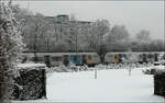Nur die blauen und gelben Flächen - 

... setzten kleine Farbakzente am ansonsten an die Winterstimmung farblich angepassten S-Bahnzuges, der auch bei dieser Witterung in Bewegung ist. 

Ein Zug der S2 bei Kernen-Rommelshausen.

14.02.2025 (M)