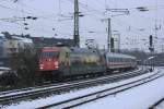 DB 101 016-4  Packendes S�dafrika  mit IC2006 in D�sseldorf Volksgarten, Januar 2013.