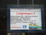 Am 01.Juli 2023 konnte ich,in Bergen/Rügen,dieses Zuglaufschild fotografieren.