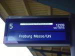 Auf Grund des heutigen Freiburg Marathon verkehrten mehrere Triebwagen der BSB als Sonderzge zwischen Freiburg Hbf und Freiburg Messe/Uni.