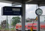 ANGERMÜNDE (Landkreis Uckermark), 16.06.2007, Zugzielanzeiger im Bahnhof Angermünde