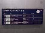 Zugzielanzeiger in Rostock Hbf gegen 13:00 Uhr