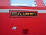 Diese RegionalBahn fhrt nach Lutherstadt Wittenberg.(aufgenommen in Grfenhainichen)