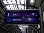 Zugzielanzeiger am 21.11.13 in Wiesbaden Hbf 