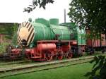 Dampfspeicherlok in der ehmaligen Einsatzstelle Pasewalk,was Heute ein Eisenbahnmuseum ist,am 07.August 2010.