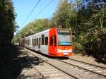 Die Tram 4124 im Haltestelle  Westhoven K�lner Strasse  30-09-2011