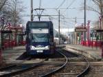 TW 4044 AM 14.3.14 unterwegs als Linie 12 nach Zollstock aufgenommen in der Haltestelle  Niehl . (Bild mit Zoom vom öffentlich zugänglichen Bereich gemacht)