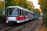 VGF U-Bahn Frankfurt am Main Bombardier Flexity Swift U5-25 Wagen 605 in Enkheim auf der C-Strecke am 11.10.25