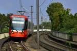 5201 auf der Brückenrampe der Hochbahn am 08.09.2014.