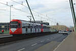 KVB Tw 2420  Linie 4, Keupstraße  Köln, Severinsbrücke  20.02.2023, Rosenmontag  