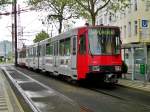  D�sseldorf: Die U74 nach D�sseldorf-L�rick an der Haltestelle D�sseldorf-Oberkassel Belsenplatz.(12.5.2013) 