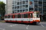 B-Wagen 2044 als Gleispflegewagen auf der C�cilienstra�e unterwegs am 24.08.2013.