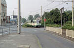 Köln KVB / SWB Stadtbahnlinie 16 (DÜWAG-B100S SWB 7459) Mülheim (?) am 31.