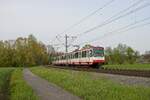 Wagen 410 und 402 fahren als U42 Richtung Hombruch aus der Endhaltestelle Grevel aus (27.04.2023) 
