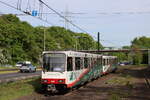 Rheinbahn AG, Wagennummer: 4285+4286(Werbung: IAL Weiterbildung), Linie: U79 nach Uni-Ost/Botanischer Garten, Ort: Südpark, Datum: 04.05.2023