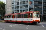 B-Wagen 2044 als Gleispflegewagen auf der Ccilienstrae unterwegs am 24.08.2013.