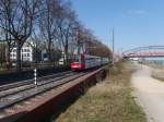 Am 28.3.14 war TW 2211 und TW 22XX als Linie 16 Richtung  Bonn-Bad-Godesberg  unterwegs.