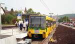 SSB Stuttgart__Start der U4 nach der Umstellung der (M-Spur-)Straßenbahnlinie 4 auf Stadtbahn zwischen Untertürkheim und Botnang.