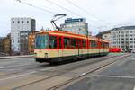 Mainzer Mobilität Düwag M8C 271 am 12.02.24 in Mainz Hbf