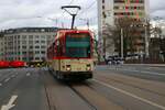 Mainzer Mobilität Düwag M8C 273 am 12.02.24 in Mainz Hbf