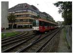 Bielefelder Stadtbahn (Wagen: 552) an der Haltenstelle Rathaus (04.09.2011)