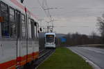 Tw540 wurde am 7.12.19 als Fahrschulfahrzeug benutzt. Direkt dahinter folgt M6S Tw 331 hier am ehemaligen Opelwerk. Zum Fahrplanwechsel und der Stilllegung zwischen Papenholz und Bochum Unterstraße wurden restlichen 1976 und 1977 gebauten M6S Triebwagen abgestellt. Nun verkehren hier neue Vario Triebwagen des Types 6xNfGlTwZR. Zwischen Crengeldanz und Witten Heven besteht nun Inselverkehr. Der Abschnitt Crengeldanz bis Unterstraße bleibt vorerst Betriebsstrecke. 

Bochum 07.12.2019