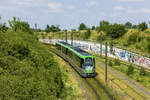 Anlässlich der Berufsmesse  IdeenExpo  konnte man auf der Sonderlinie 16 TW3000-Züge beobachten.