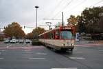 VGF Düwag Pt-Wagen 138 am 30.10.20 als Einschieber der Linie 17 in Frankfurt am Main