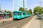 VGF Düwag Pt Wagen 749 am 19.06.22 bei einer Sonderfahrt in Frankfurt am Main
