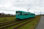 VGF Düwag Pt Wagen 727 am 11.03.23 auf der Linie 18 in Frankfurt am Main