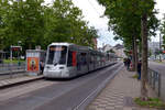 Rheinbahn Tw 3363  Linie U71, D-Volmerswerth Hellriegelstraße  Düsseldorf, Heinrichstraße  20.06.2024