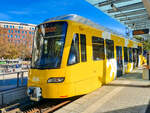 Neue Zacke für Stuttgart: Zahnradtriebwagen 1102 in der Talstation Marienplatz, 17.10.2022.