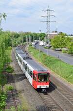 Tw2031 und 7577 waren am 1.Mai auf Sonderfahrt in und um Köln. Hier durchfahren sie den Bahnhofsteil Berzdorf.

Berzdorf 01.05.2022