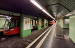 Verl�ngerung der ersten Stadtbahnstrecke in Bonn nach S�den -     Mit dem Bau des Bad Godesberger Stadtbahntunnels wurde die Strecke bis zur Stadthalle Bad Godesberg verl�ngert.