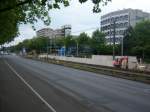 Baustelle zwischen den Haltestellen Platz der vereinten Nationen und Max-Lbner-Strasse.