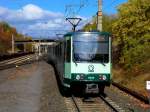 Tw 9??? + Tw 9354 fahren gerade auf das Abstellgleis in Tannenbusch Mitte. Aufgenommen am 25.10.2009