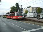 DSW 21, Linie U 41 ,von Dortmund Hrde nach Brambauer ,an  der Haltestelle Zeche Minister Stein in DO Eving.(28.09.2007)