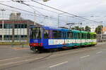 Deutschland, Düsseldorf, Rheinbahn  Strassenbahnwagen 4247, Linie U79, Düsseldorfer Strasse in Duisburg  25/7/2023