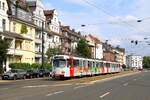 Deutschland, Düsseldorf, Rheinbahn  Strassenbahnwagen 3221+3236, Linie U75, Düsseldorferstrasse  8/8/2019