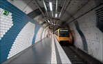 Die Nordstecke der Essener Stadtbahn -     Am Bahnhof Karlsplatz endet die Linie U17, während die U11 bis nach Gelsenkirchen-Horst weiterfährt.