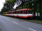 Eine Doppeltraktion aus Stadtbahnwagen B der zweiten Generation auf der Margarethenhhe in Essen als Zug der Linie U17 nach Gelsenkirchen-Horst am 23.