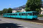 VGF Düwag U3 Wagen 452 am 30.06.18 zum Abschied der Ptb Wagen auf der Linie U7 den ganzen Tag unterwegs